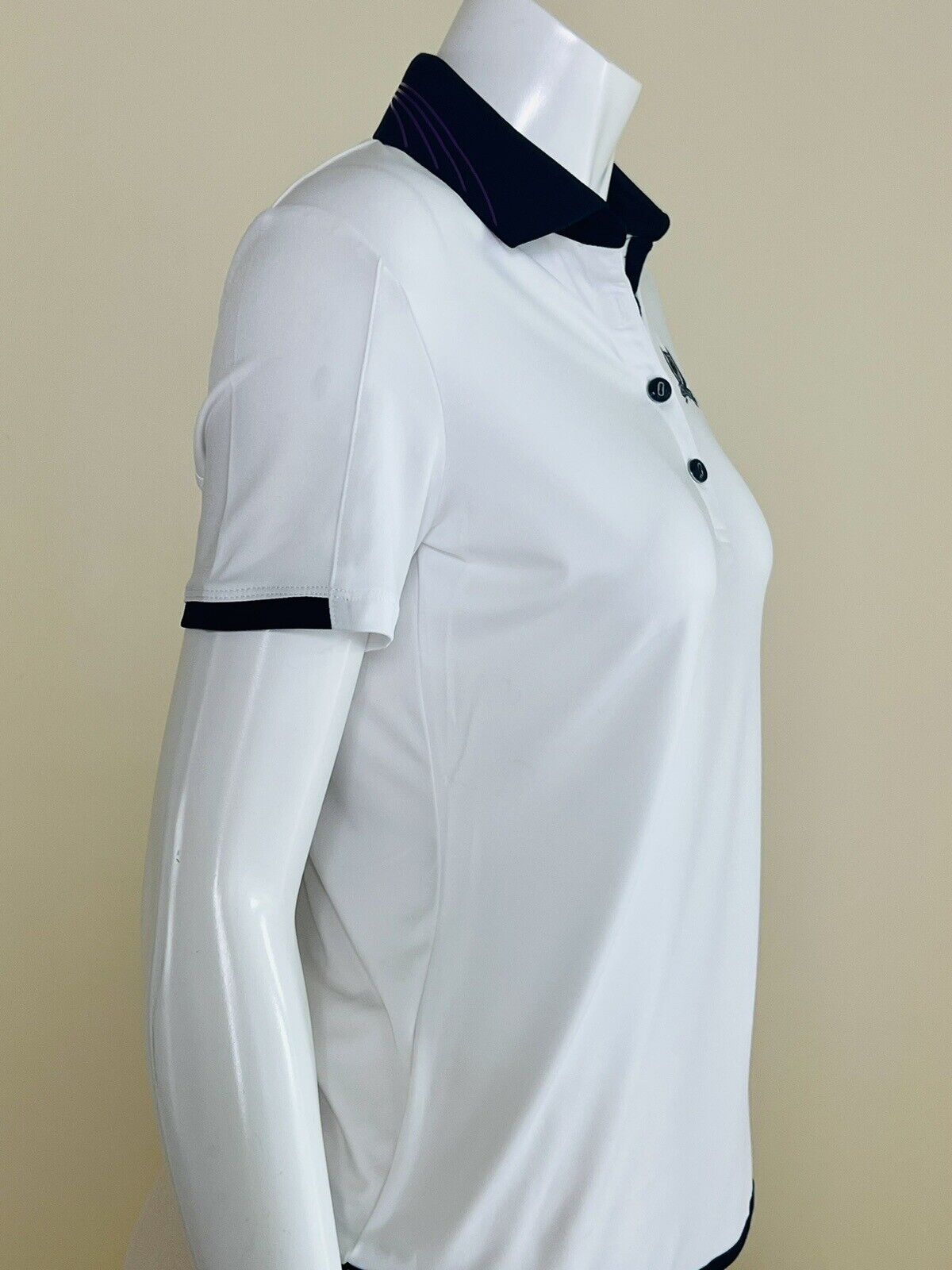 Greg Norman Women's Golf Polo Shirt White Top Sz S