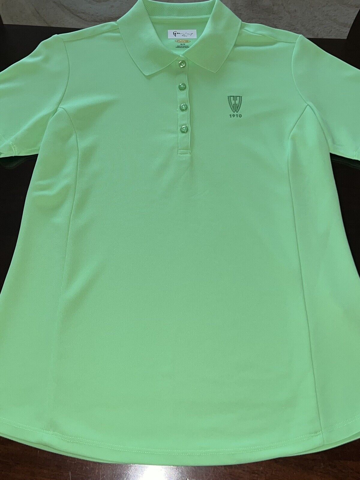 Greg Norman Women's Polo Golf Shirt Green Sz S