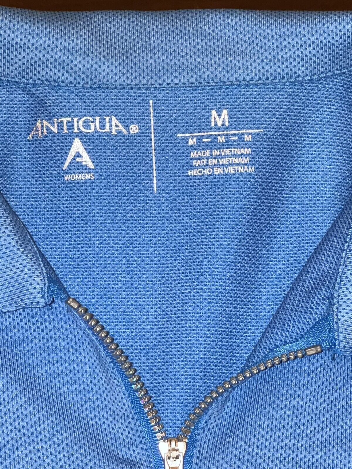 Antigua Women’s Blue Golf Shirt Sz M