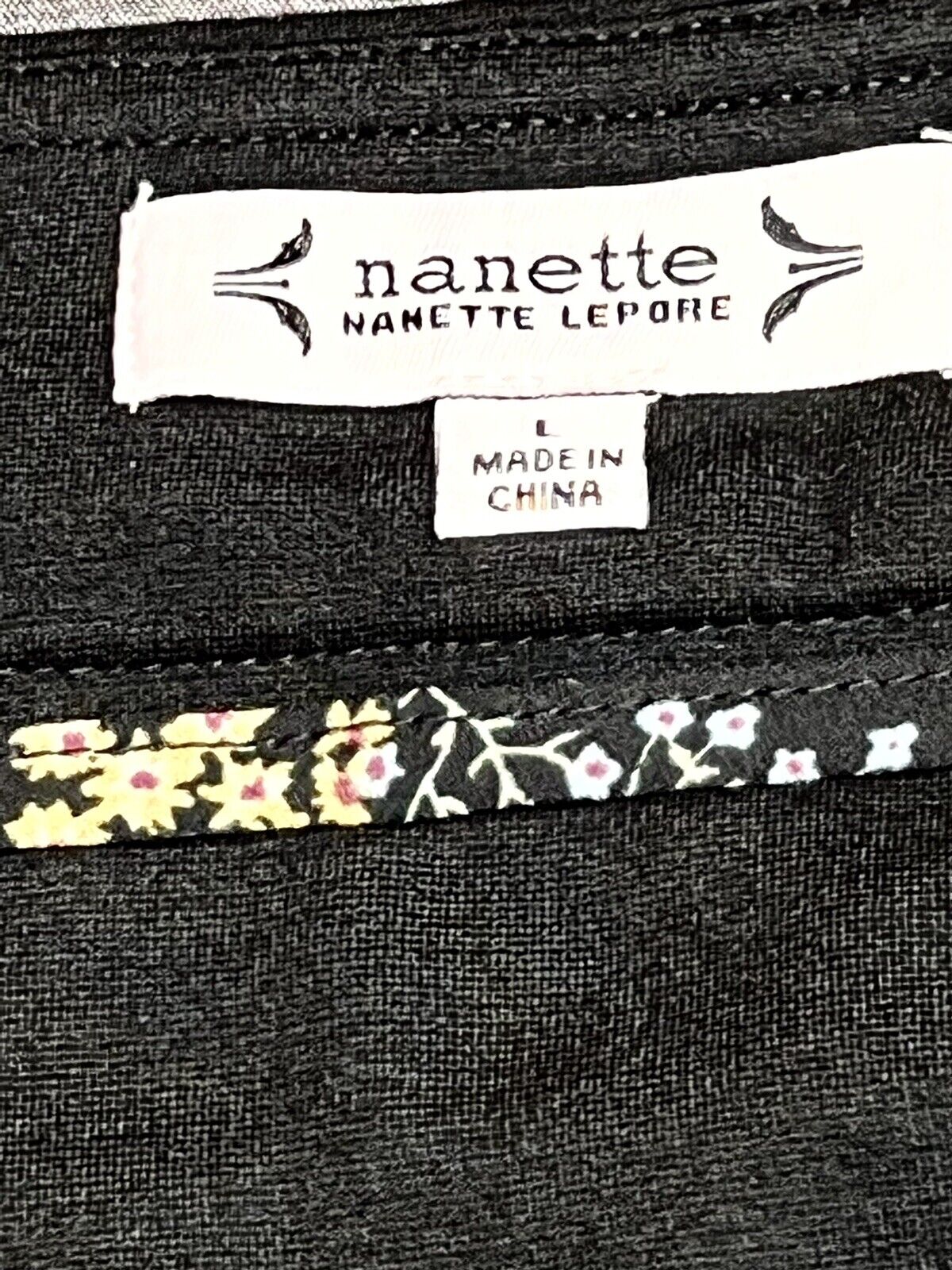 Nanette Lepore Womens Skirt Black Size L