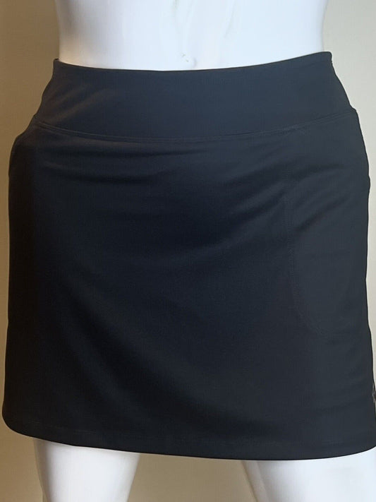 JOFIT Women’s Skort Pull On Tennis Golf Stretch Skirt Sz L Black.         (51)