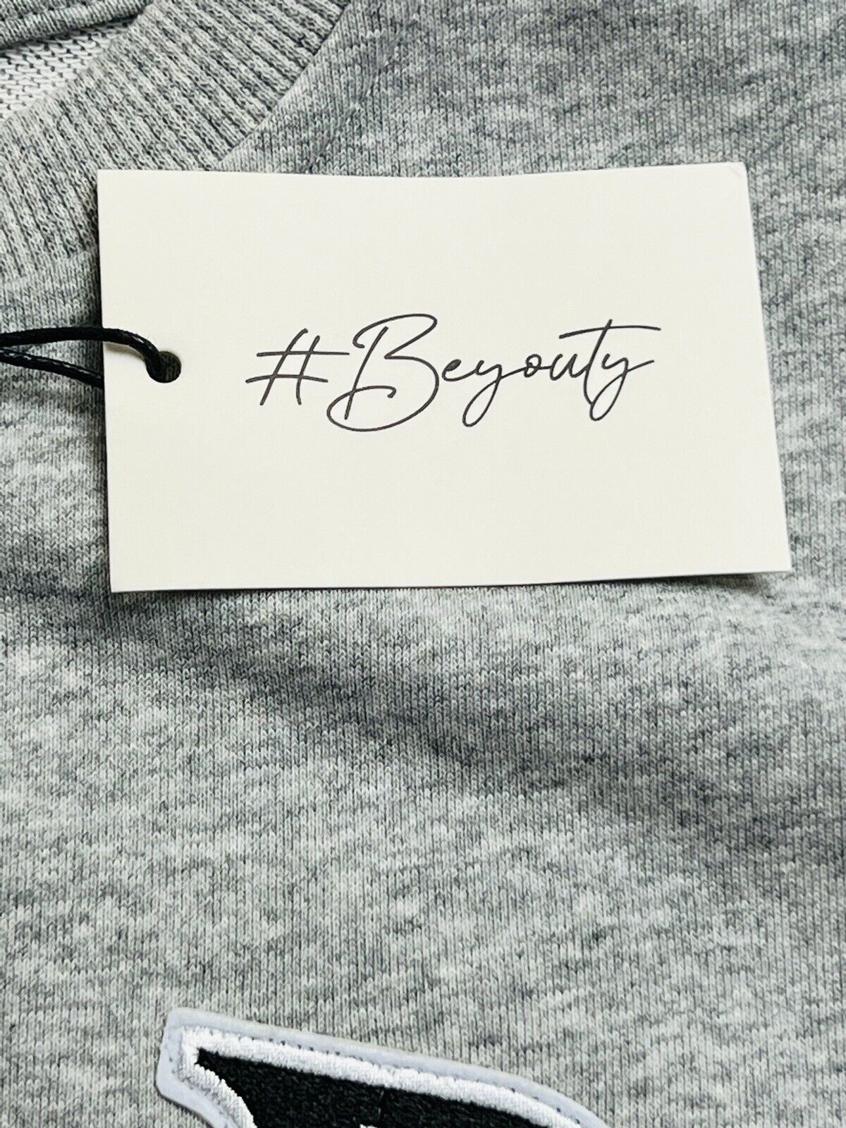 BeYouTi Women's Sweater Size M Gray MOODY Logo