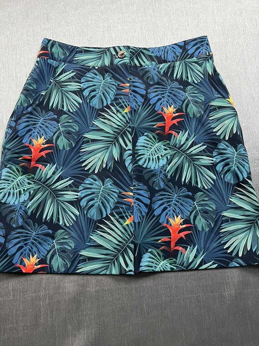 LOHLA SPORT Los Angeles Multicolor Skort Tennis Golf Skirt Size 4 Palm Leave