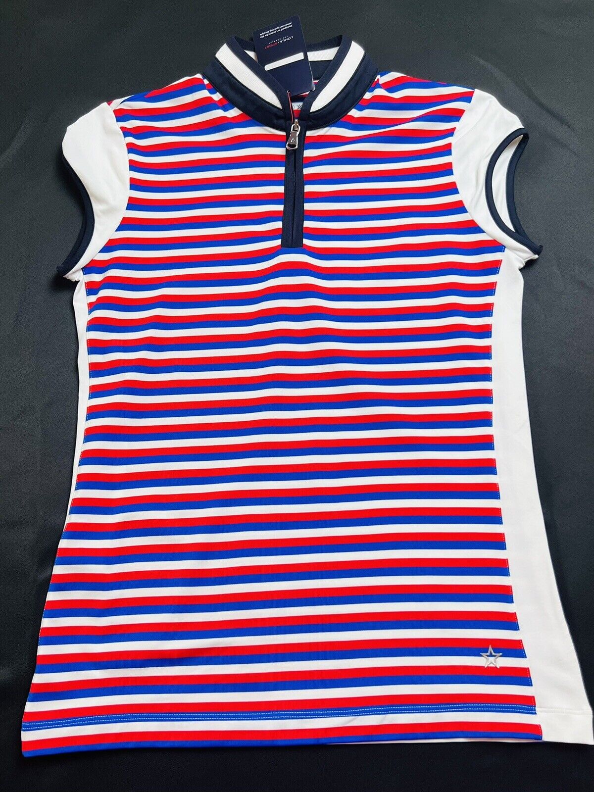 Lohla Sport Women’s Multicolor Top short sleeve Golf polo shirt Sz M