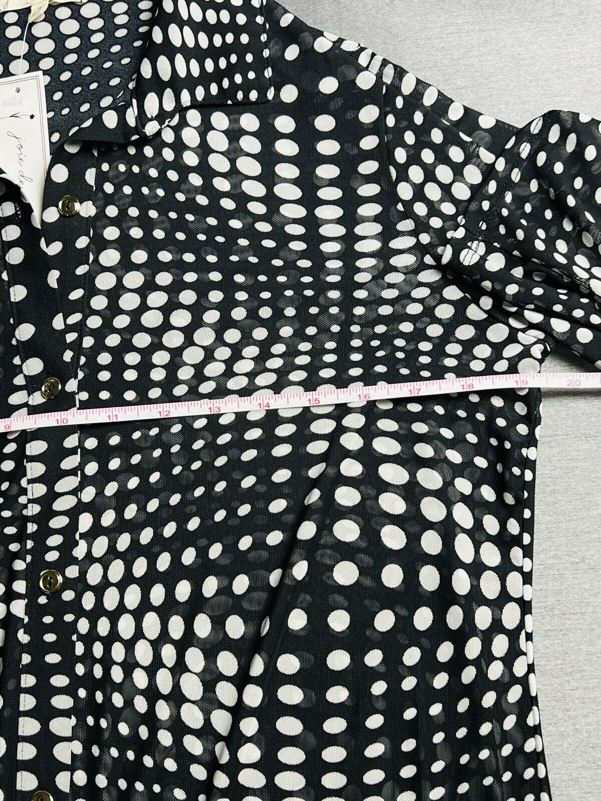 Joie de Vivre Women's Black Dress White dots printed Size M