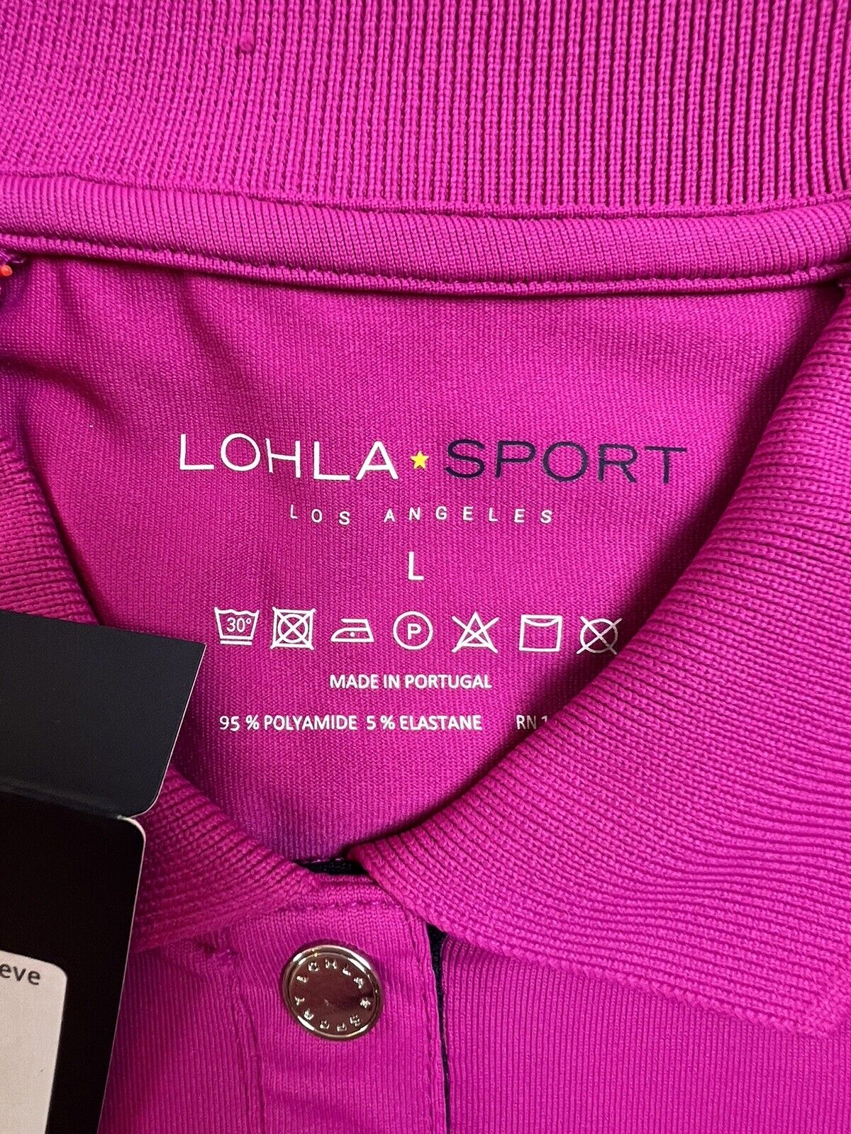 Lohla Sport Women’s Top Sz L Fuchsia Pink Golf shirt