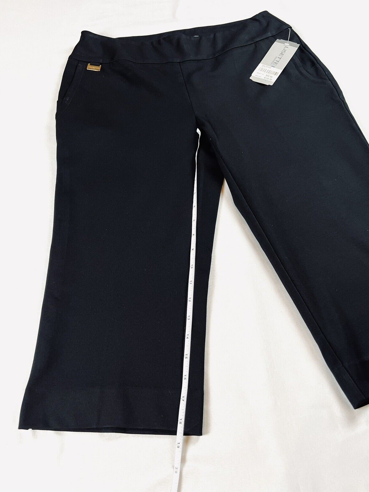 LISETTE L Montreal Women’s Golf Capris Pants Sz 10 Black