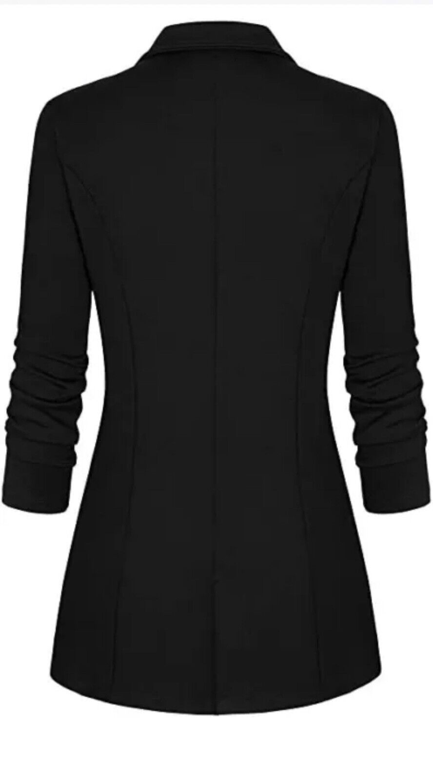 Genhoo Women's Long Sleeve Lightweight Blazer Jacket Black Sz M (49)