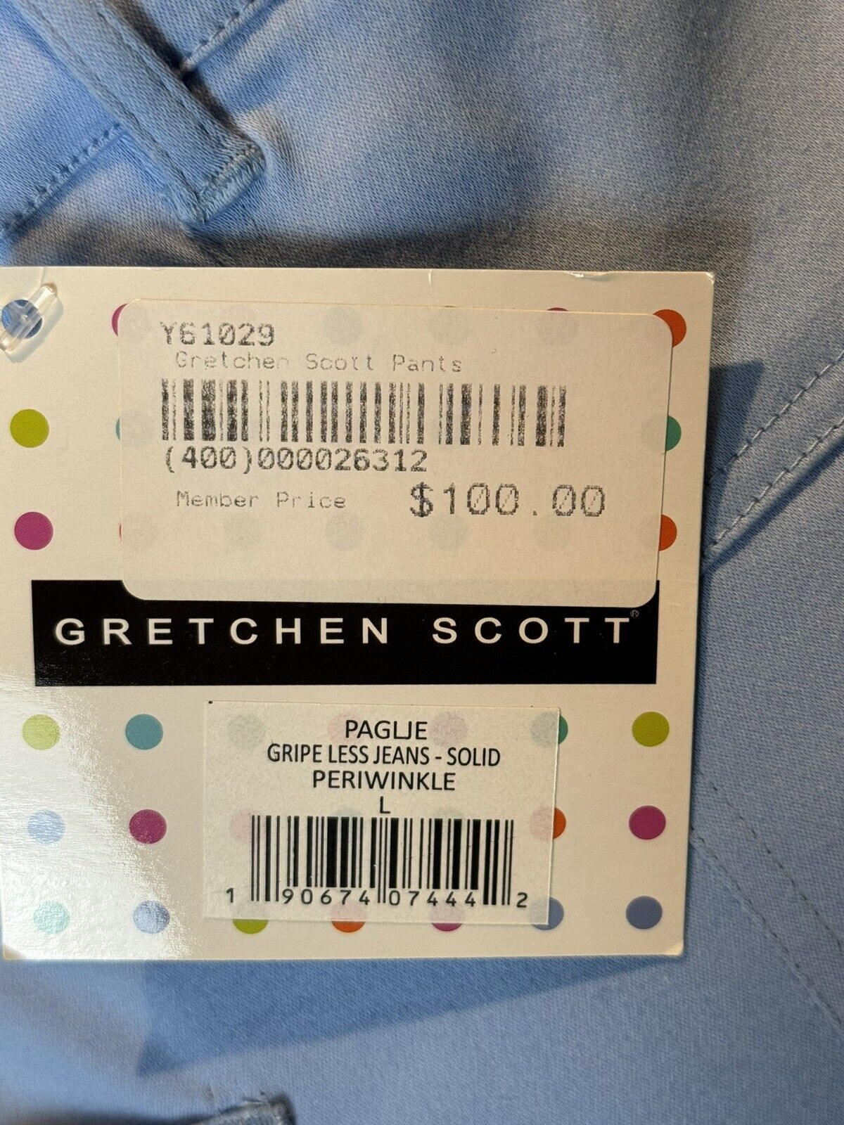 Gretchen Scott Women’s Gripe Soft Stretchy Pants Blue Size L.   (53)