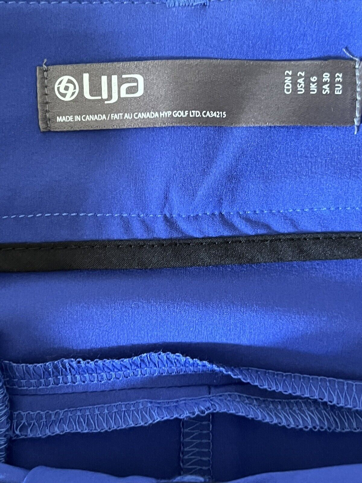 LIJA Women’s Golf Shorts Blue Sz 2