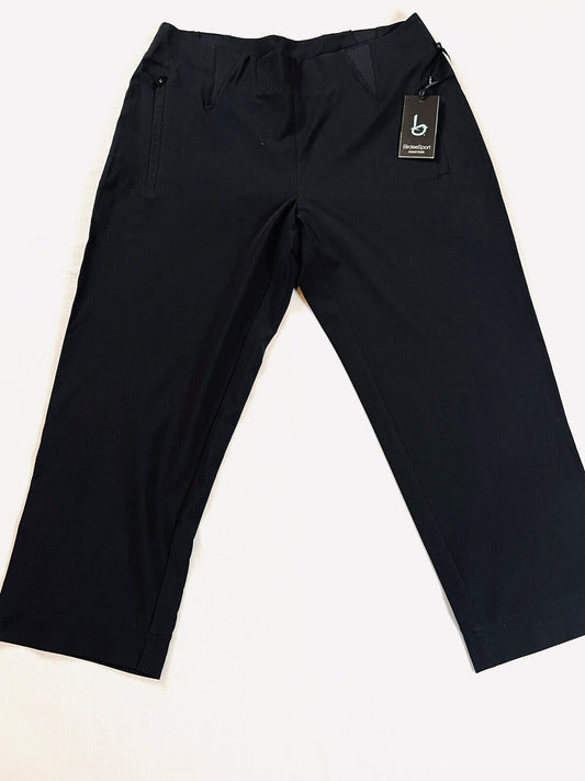 Birdee Sport Women’s Golf Capris Pants Black Sz 10