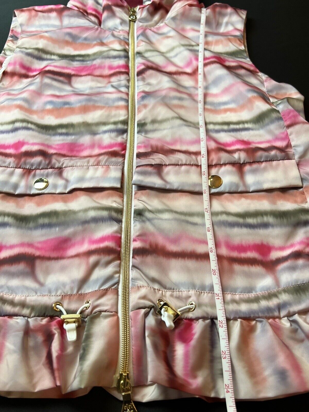 Brendratti Linea Full Zip Pink Sunset Vest Ladies Ital Sz L 46 Us 10 NWT Golf