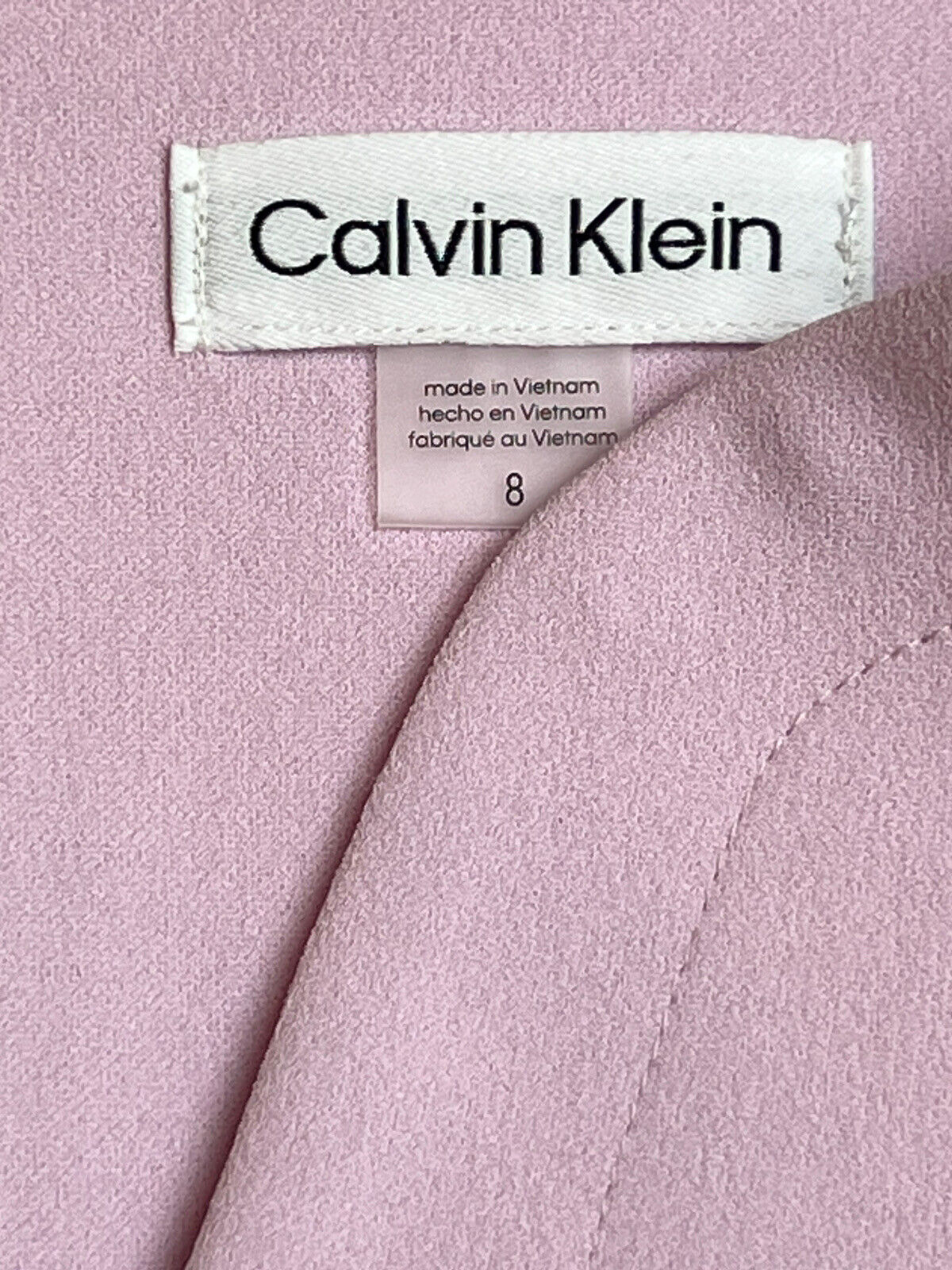 Calvin Klein Women’s V Neck Pink Dress Sheath Size 8