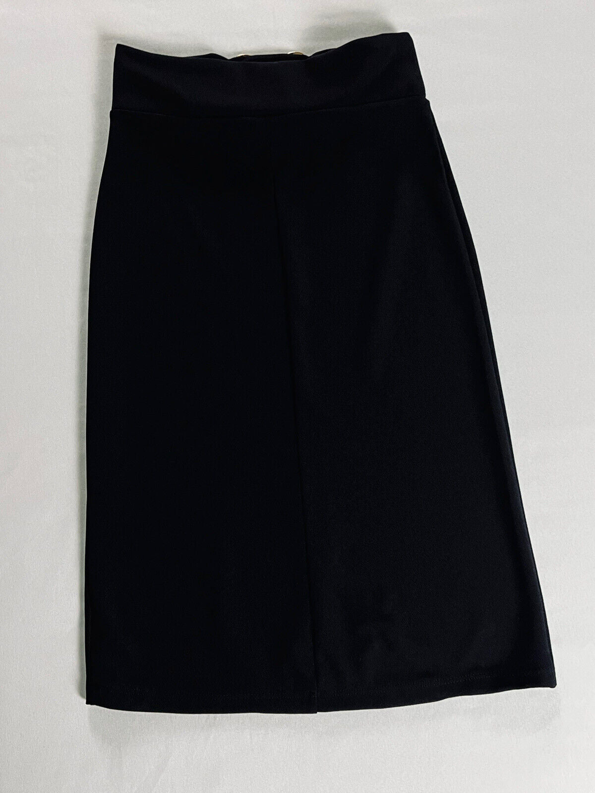 MadRag Straight Pencil Skirt w/Gold Buckle Black Size S