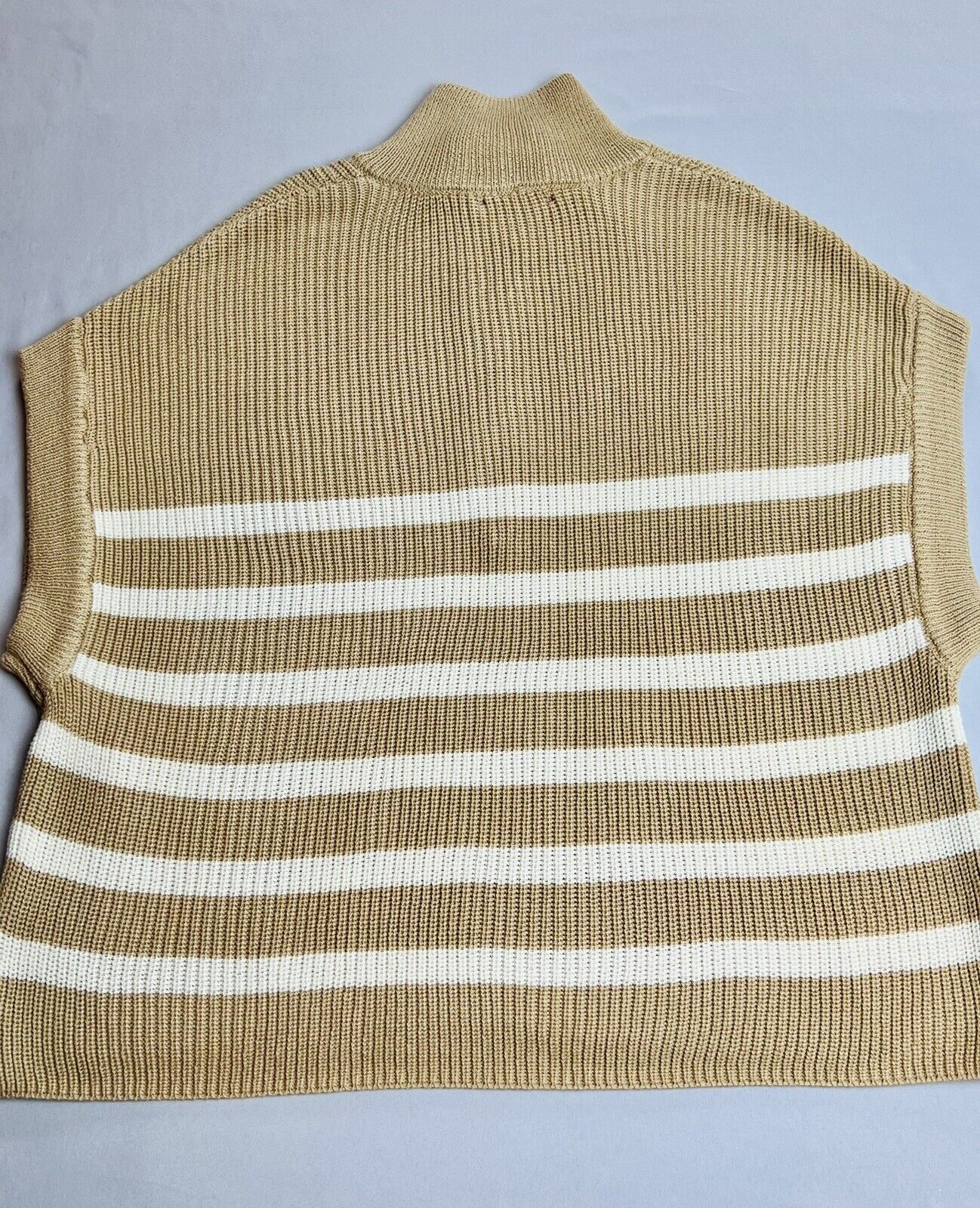 Broadway 38 Women's Sweater Vest Tan Sz XL