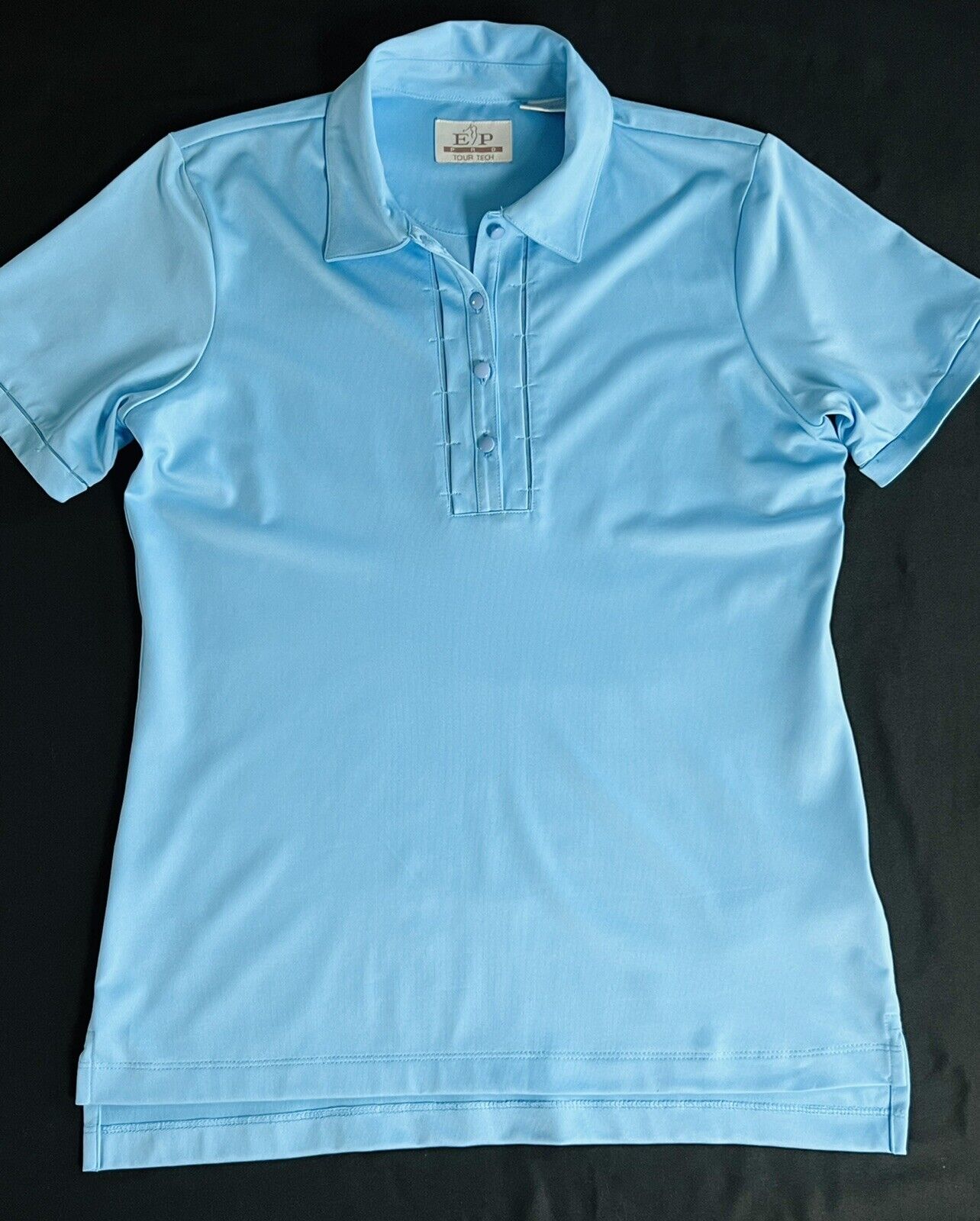 E.P Pro Tour Tech Women's Golf Polo Shirt Blue Sz S