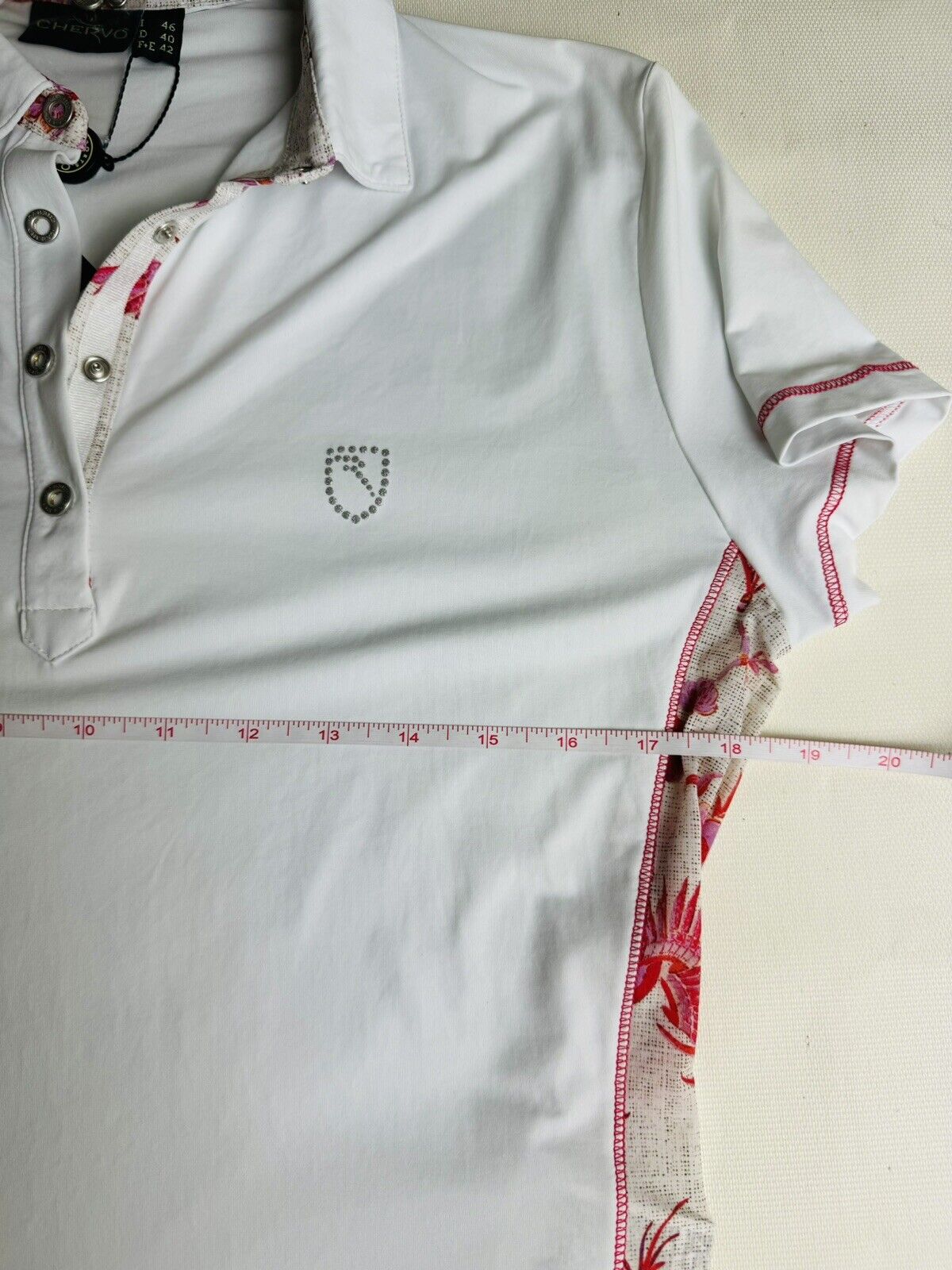 CHERVO Women’s Polo Golf Shirt Tennis Top SZ M/10.   (66)