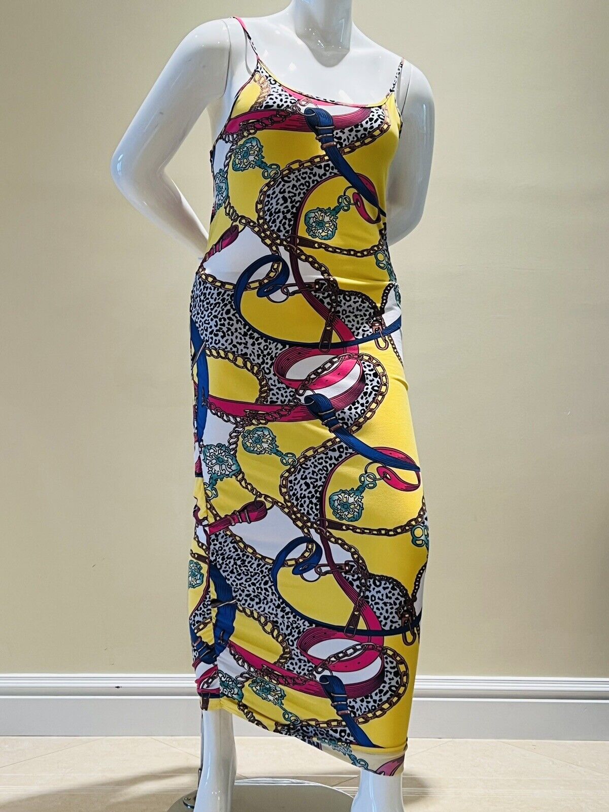 MadRag Women’s Long Dress Multi color Sleeveless Sz XL