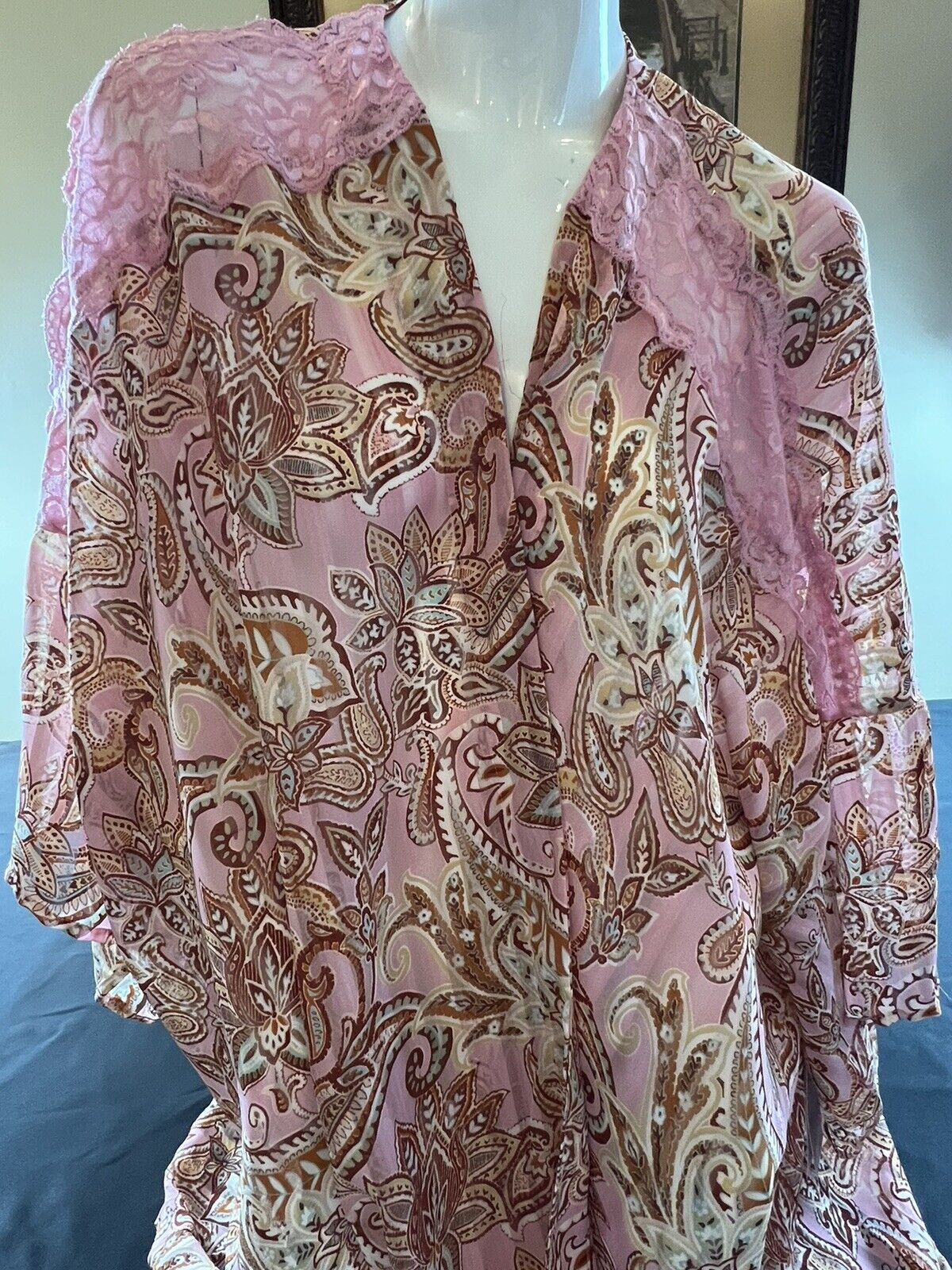 Melograno Rico Women’s Sz L Multicolor Floral Kimono Sleeve