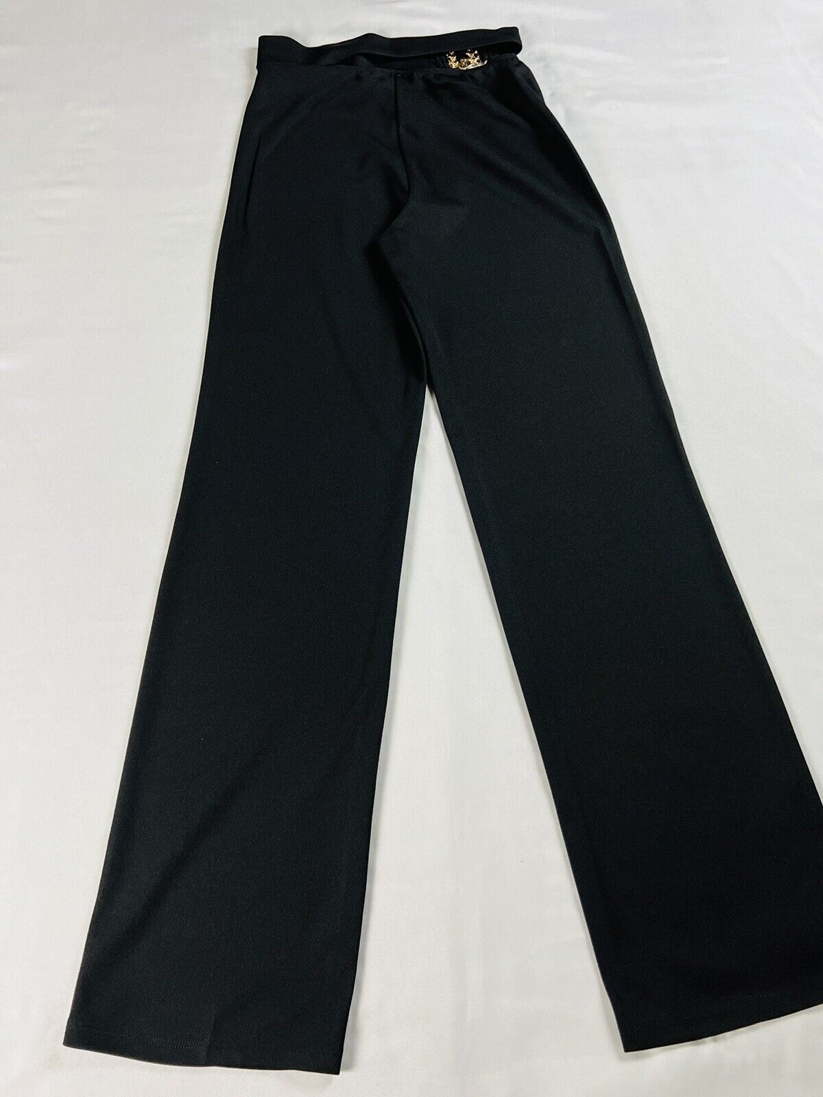 Madrag Women’s Stretch Pants Black Sz S Rhinestone Buckle