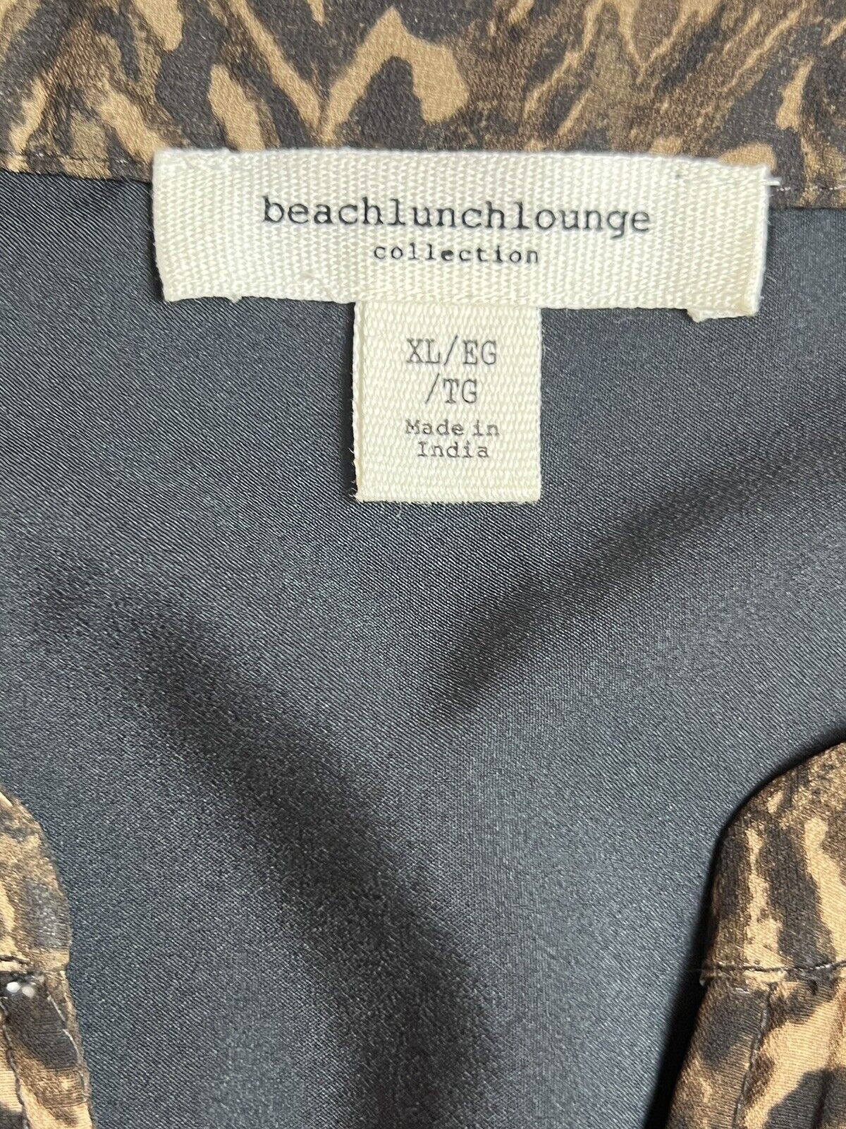 Beach Lunch Lounge Women’s Dress Size XL Black Brown (3)