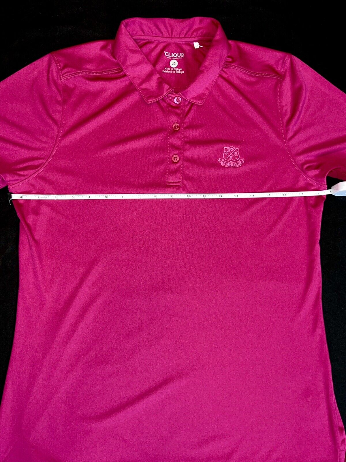 Clique Women’s Golf Polo Shirt Pink Fuchsia Sz L