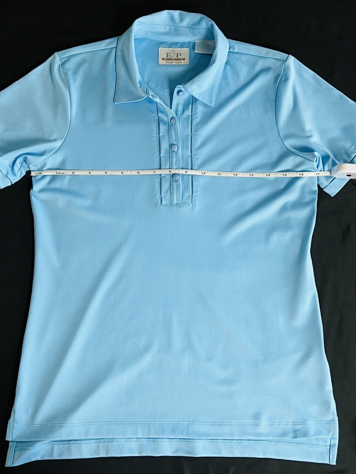 E.P Pro Tour Tech Women's Golf Polo Shirt Blue Sz S