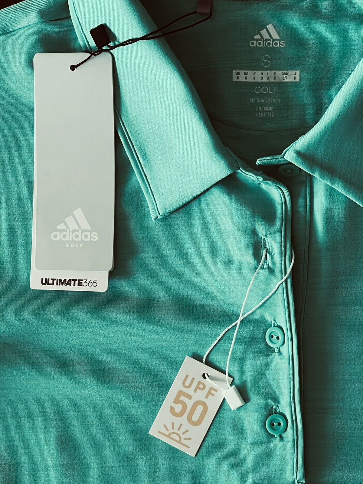 ADIDAS Women's Top Golf Polo Shirt Green Sz S