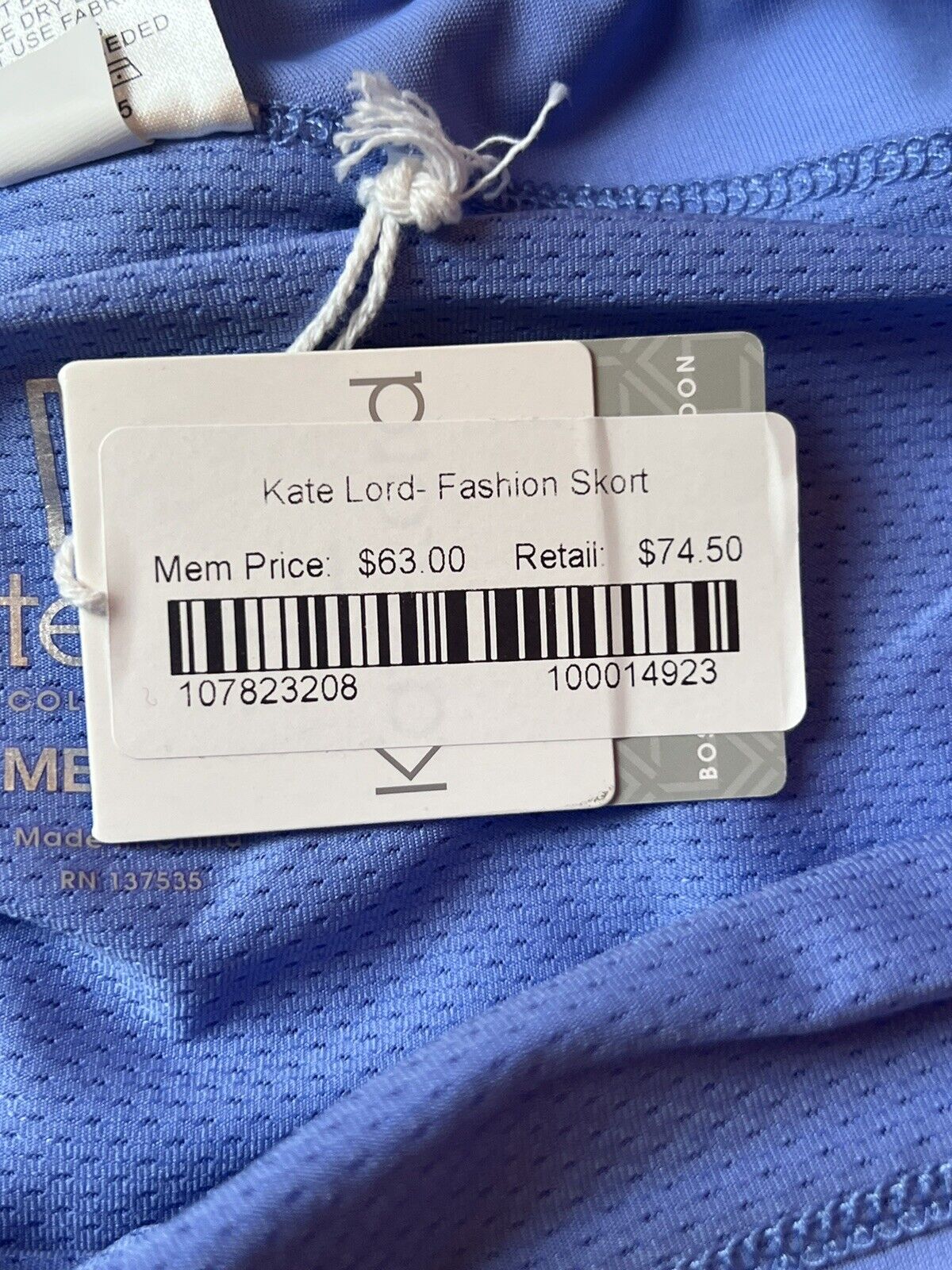 KATE LORD Women's Skort Tennis Golf Skirt Blue Sz M (18)