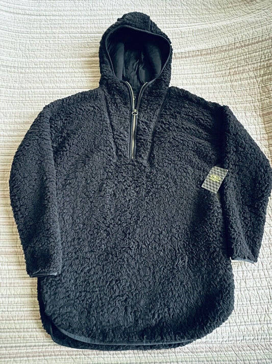 Athletic Works Women’s Hoodie Black Fluffy Sweater Size M (8-10)