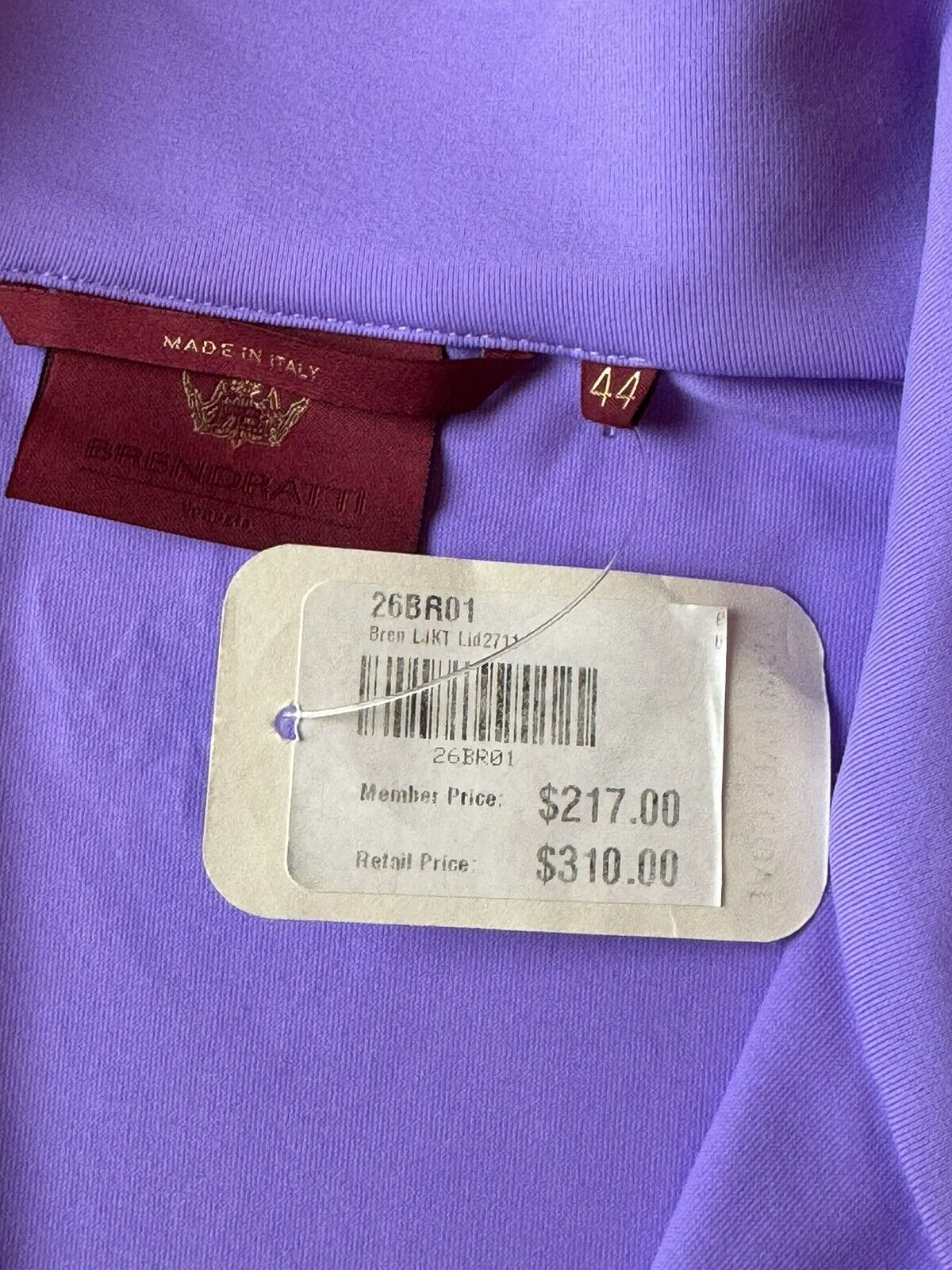 BRENDRATTI JACKET, Sz M Purple Black. (53)