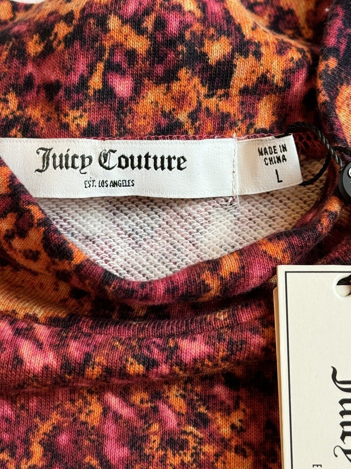 JUICY COUTURE Crop Sweater Women’s Size L Long Sleeve Multicolor (68)