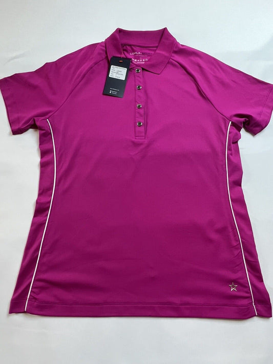 Lohla Sport Women’s Top Sz L Fuchsia Pink Golf shirt