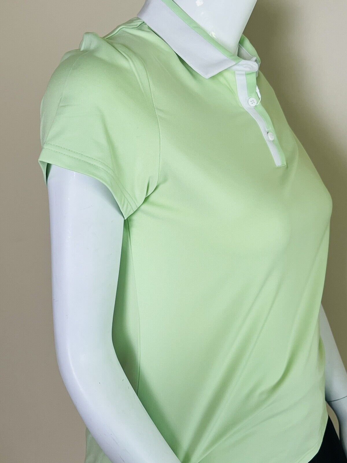 FootJoy Women’s Top Golf Polo Shirt Short Sleeve Green Sz L —(49)