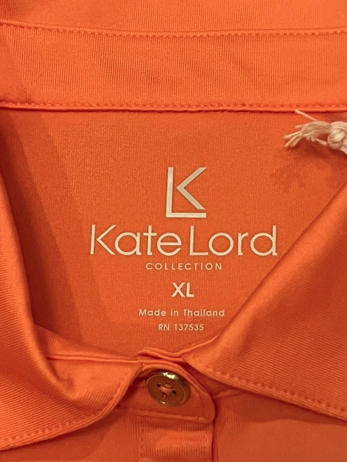 Kate Lord Women’s Golf Polo Shirt Orange Sz XL