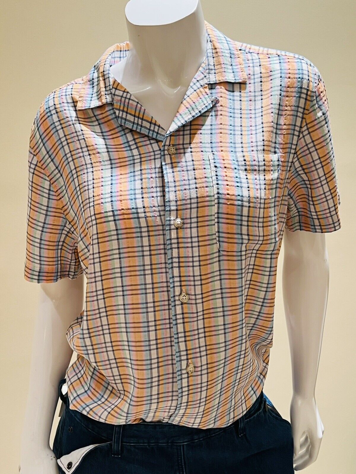 Goodfellow Women’s Button Down Shirt Sz S Striped Multicolor Top