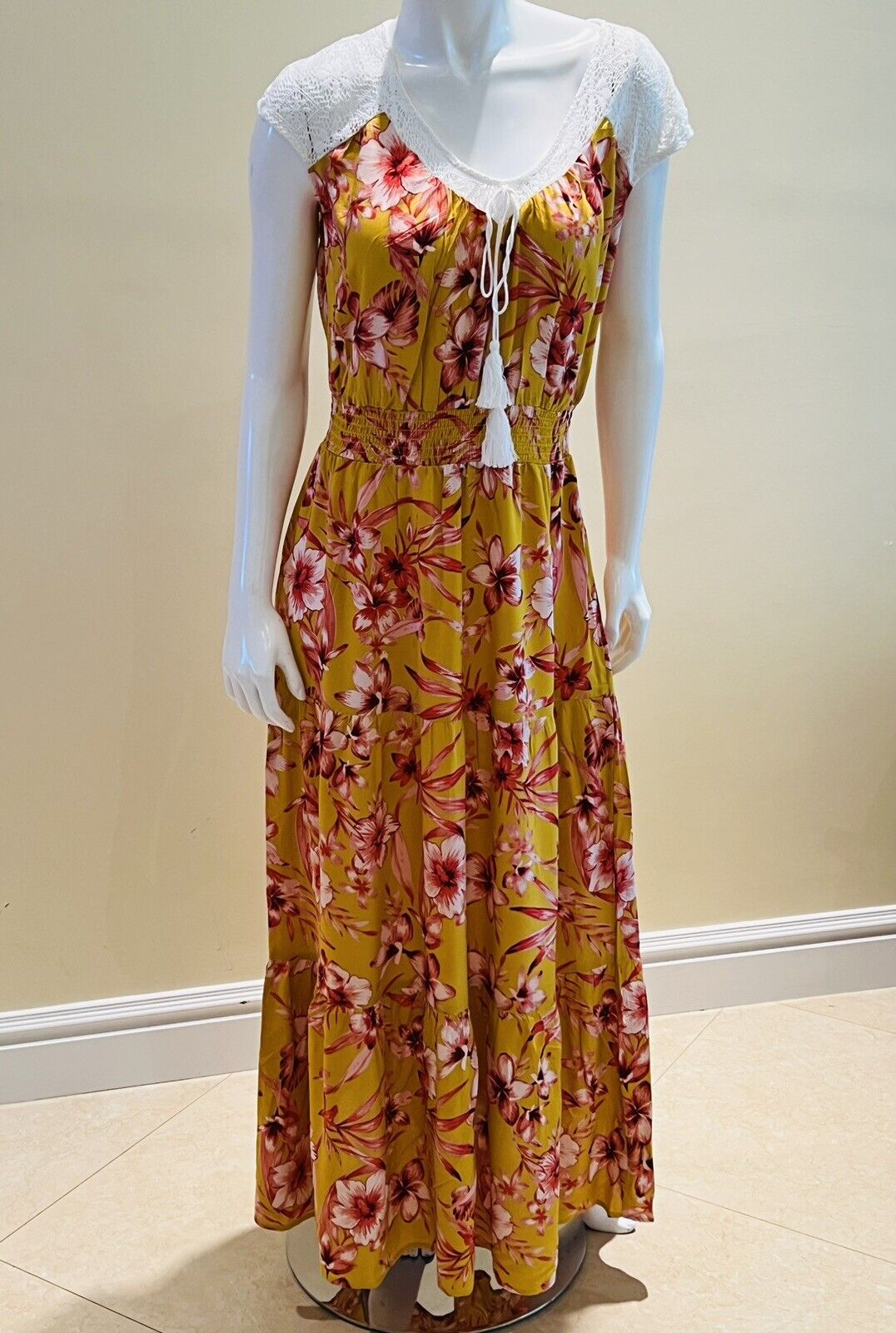 Luxology Floral Dress Women’s Multicolor Size S long Maxi