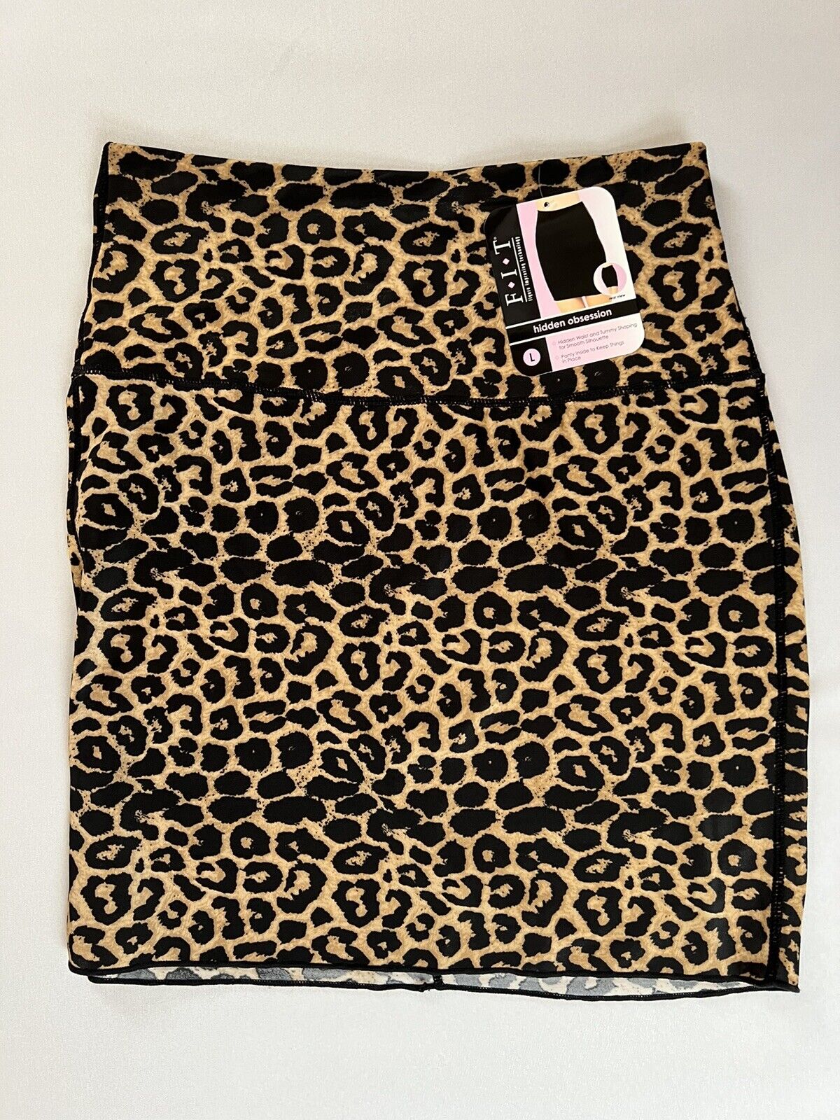 F.I.T. Womens Shape Wear Leopard Size L Tummy Shaper