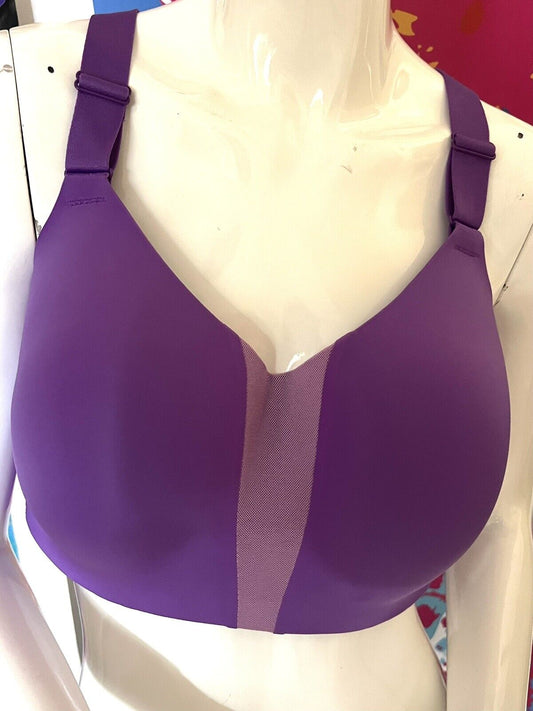 Women's NIKE Rival Plus Size Padded Sports Bra! Sz 42E High Support $65~ Purple