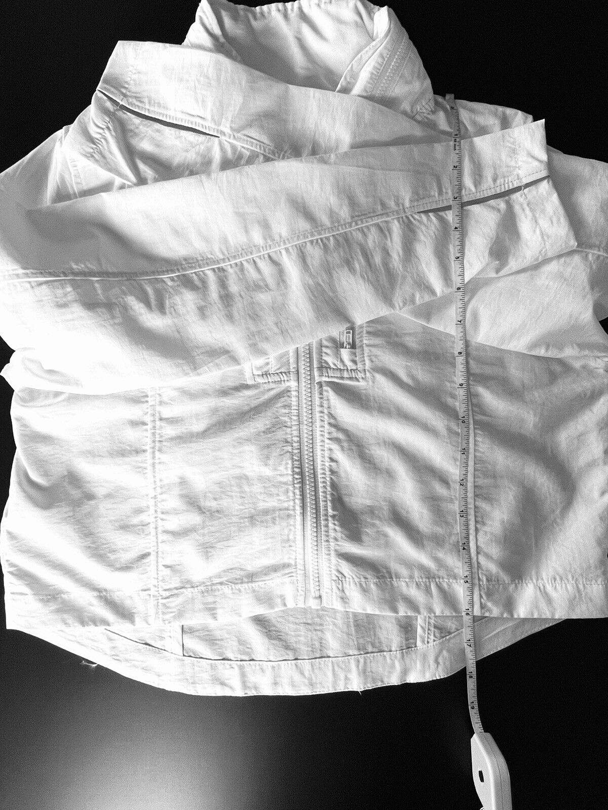 Level Wear Women's Golf Jacket Sz M White Full Zipper Hideaway Hoodie