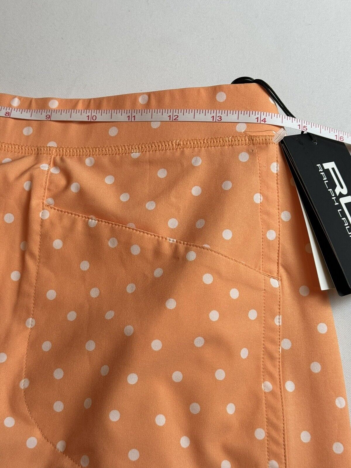 Ralph Lauren RLX Golf Skirt Skort Women's Orange Polka Dots Sz S. (63)