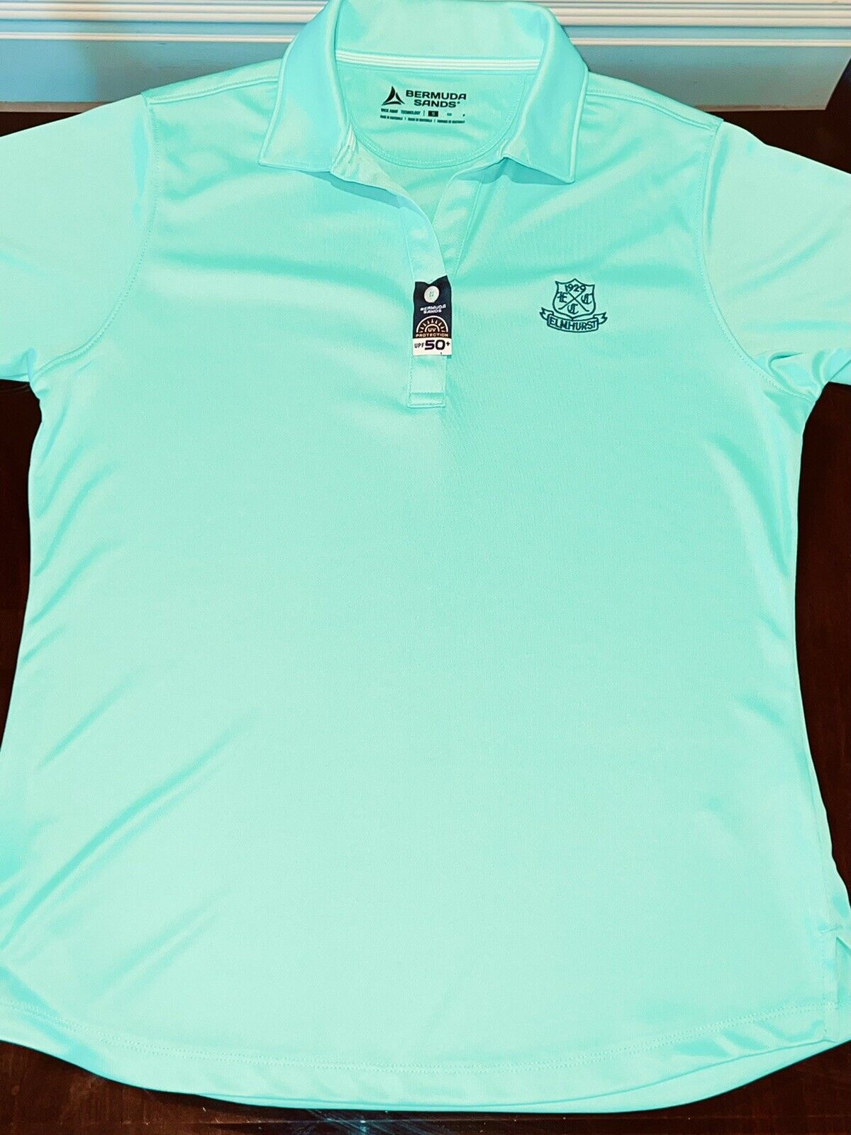 Bermuda Sand Women's Top Golf Polo Shirt Green Sz S