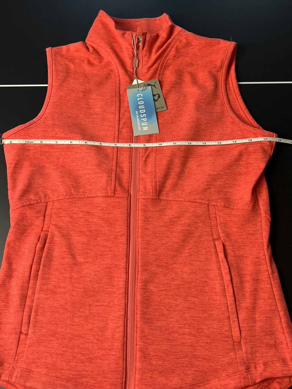 Puma Women’s KNIT VEST Sz S Orange