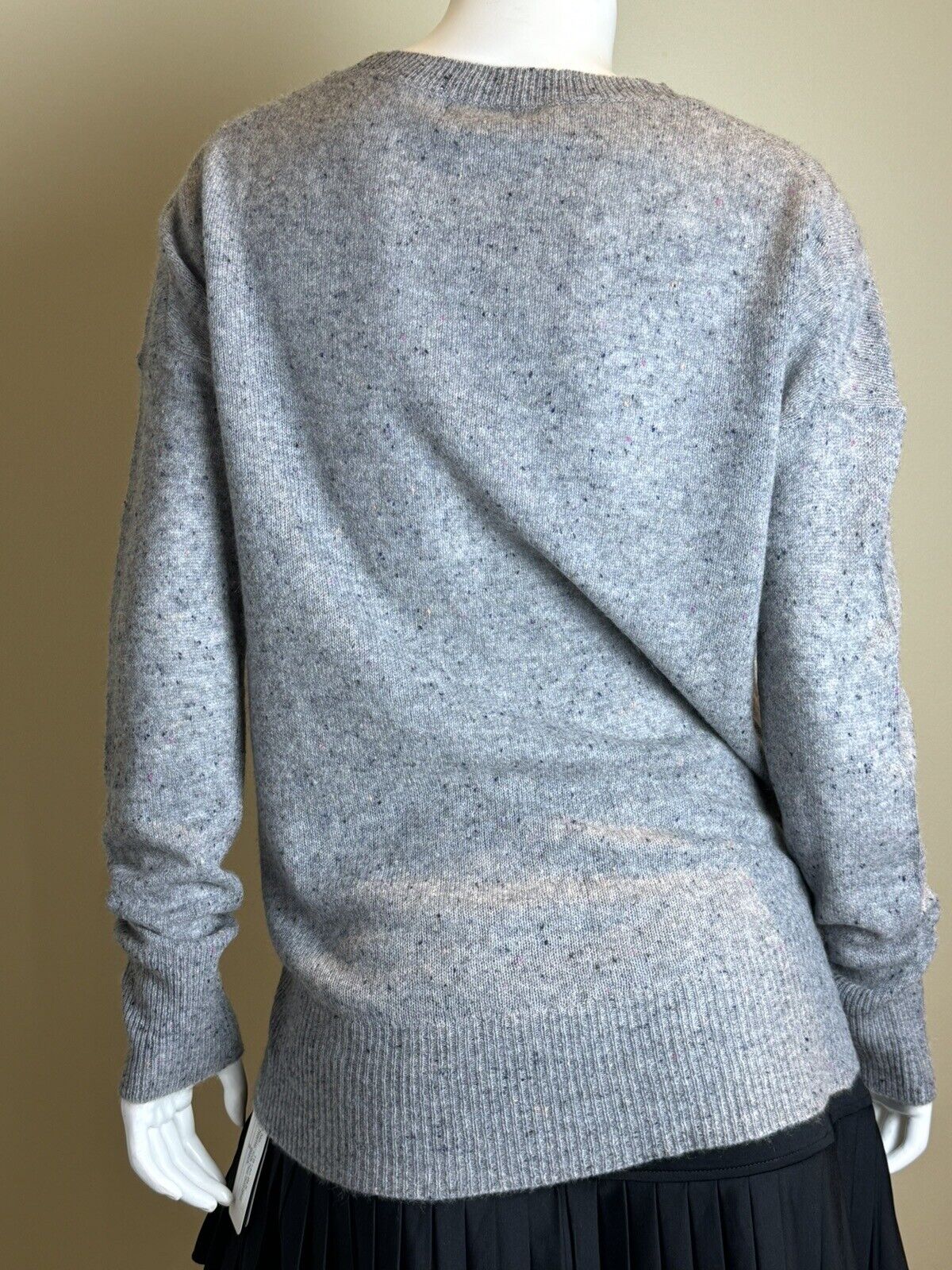 Philosophy 100% Cashmere Sweater Size M Women’s Dot Gray Heather (67)