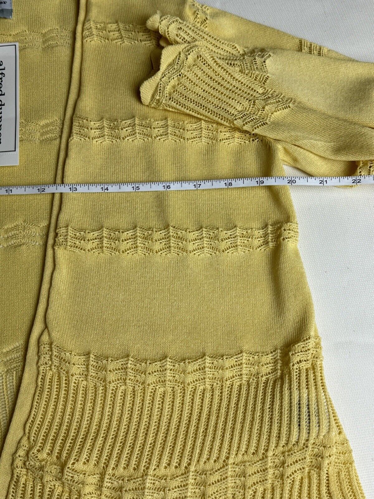 Alfred Dunner CLASSICS Yellow Cardigan Sweater Size PS