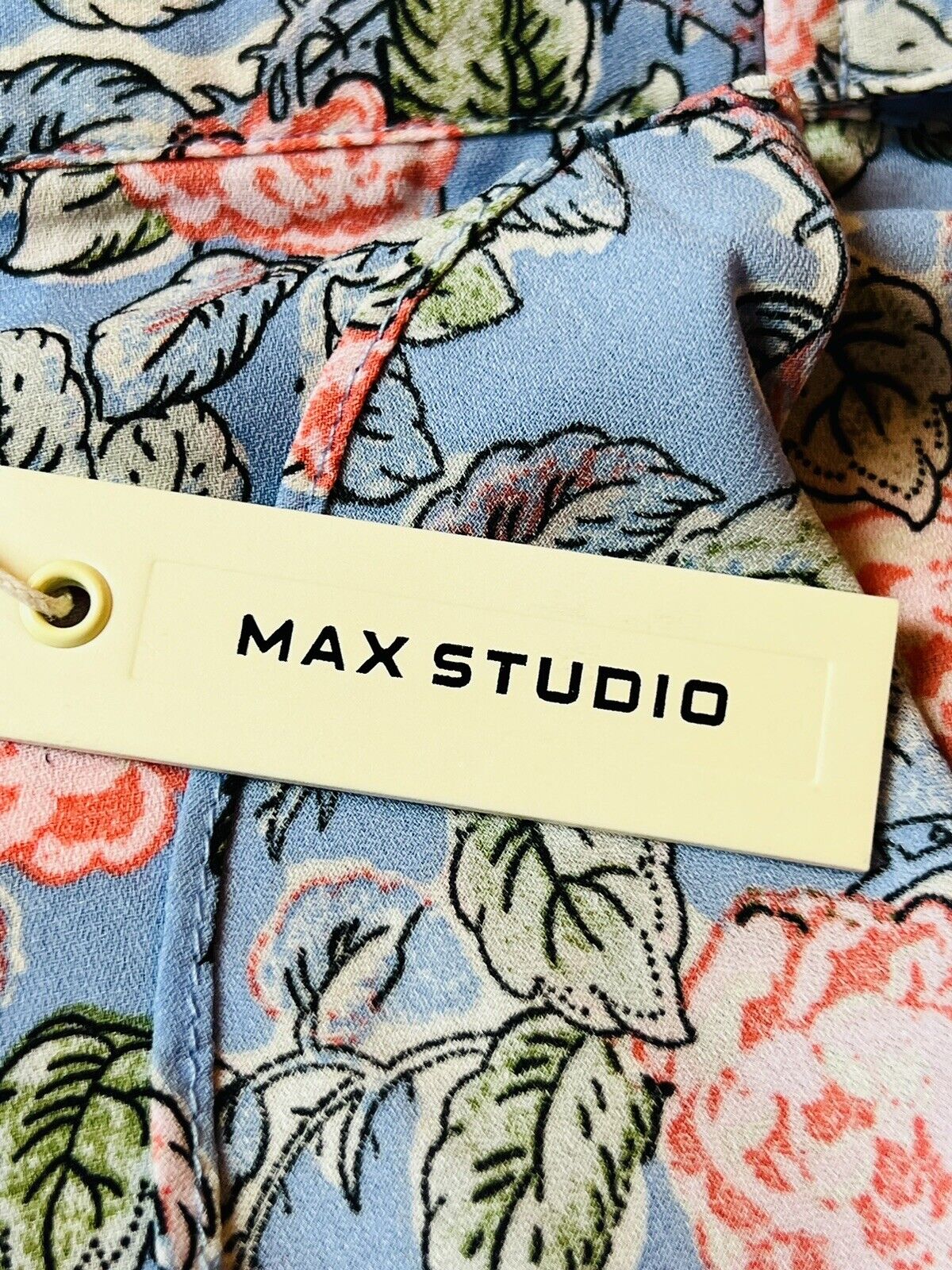 Max Studio Women’s Blue Long Floral Skirt Sz L (1)