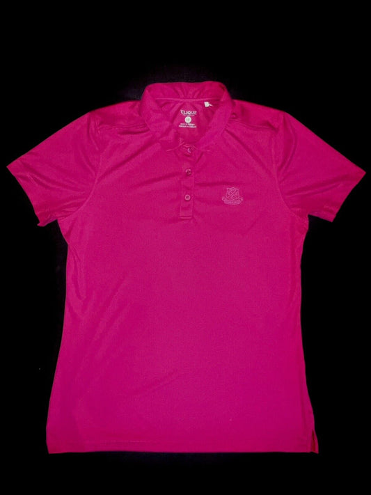 Clique Women’s Golf Polo Shirt Pink Fuchsia Sz L