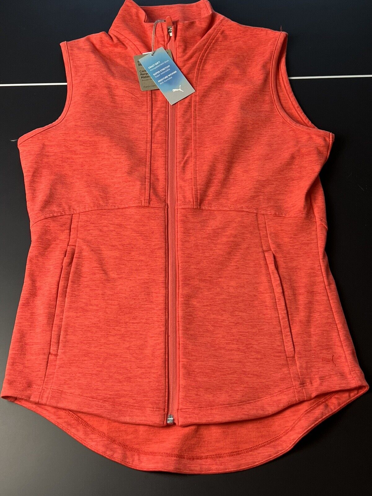 Puma Women’s KNIT VEST Sz S Orange