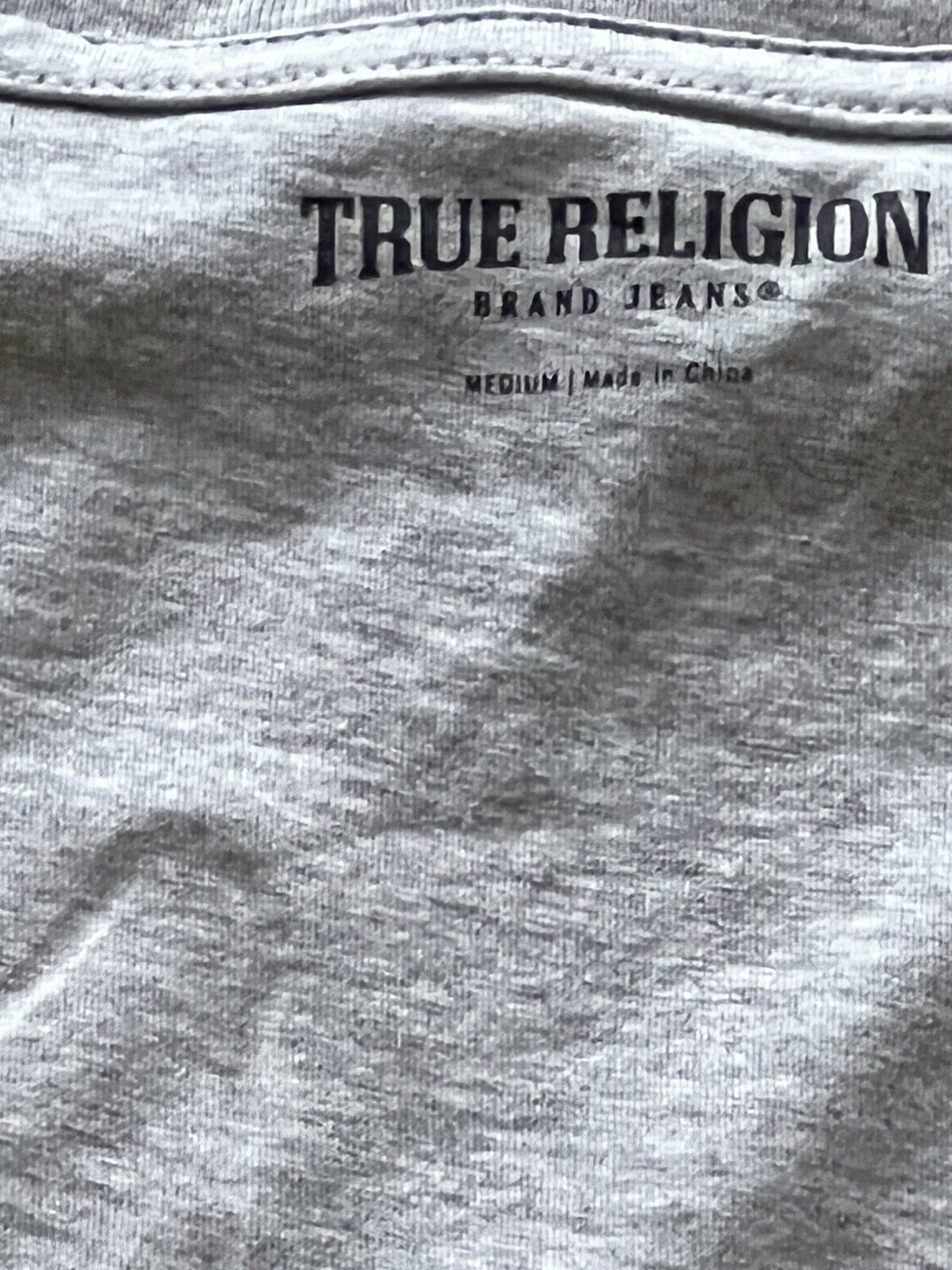 True Religion Women's S T-Shirt Gray Sz M