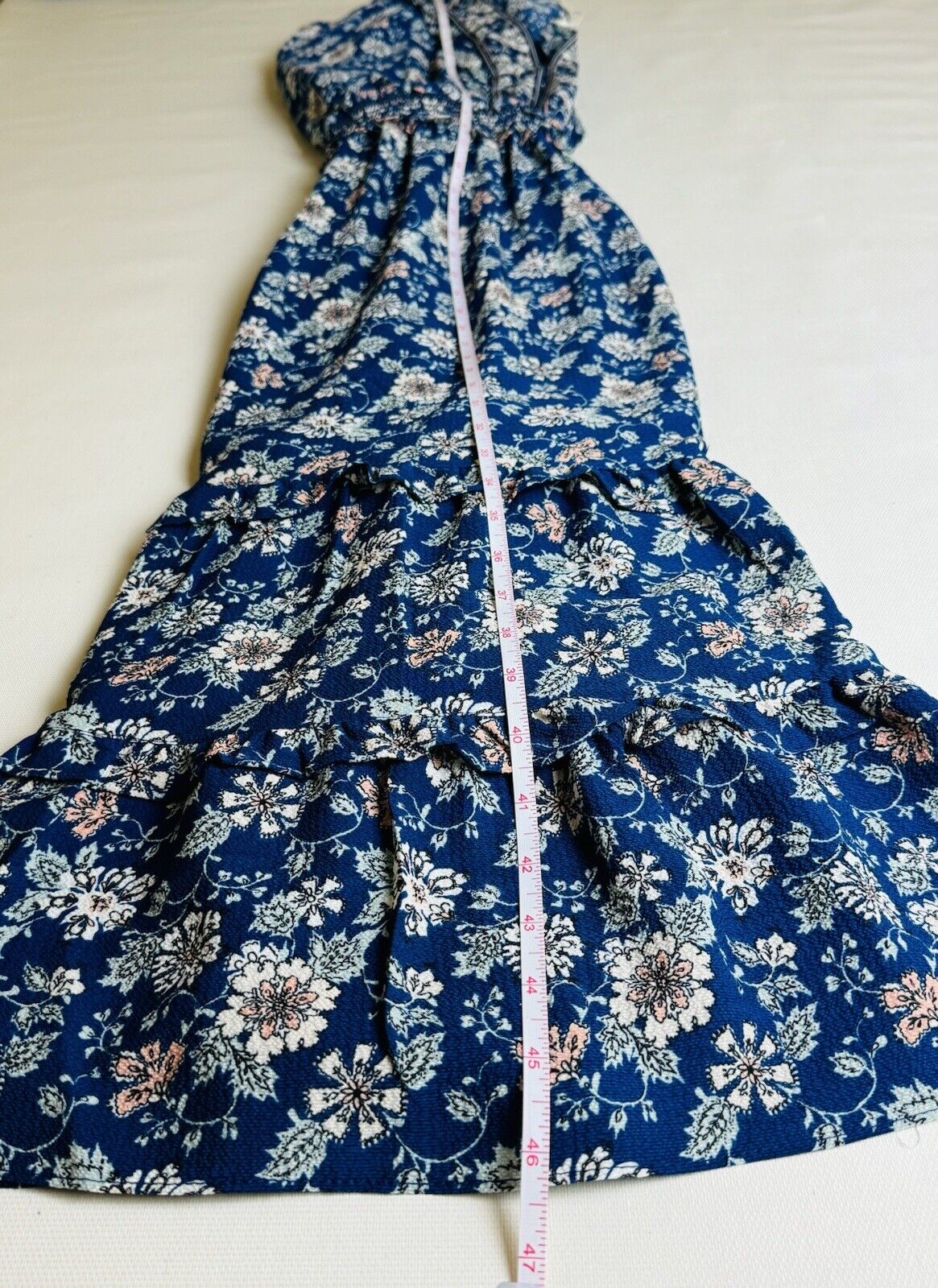 Max Studio Blue Floral Maxi Dress Sz 1X.  (53)